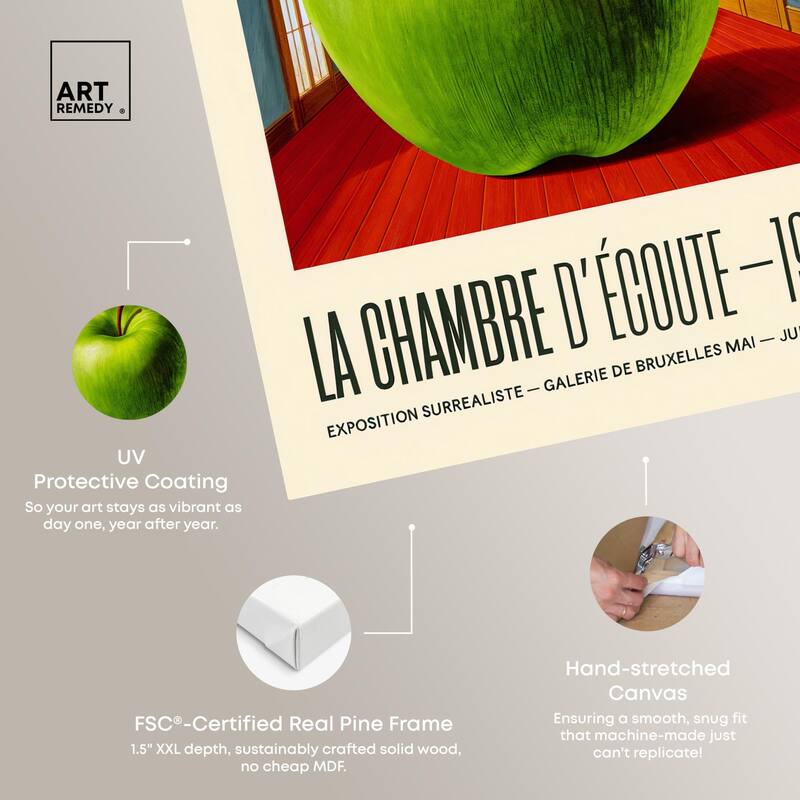 Magritte's Apple Room Canvas by Art Remedy, Gallery Wrapped