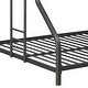 preview thumbnail 4 of 8, Black Full over Twin over Full Metal Triple Bunk Bed with Ladder