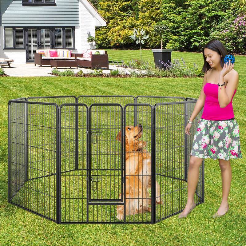 8 Panel Height Pet Fence Indoor Outdoor