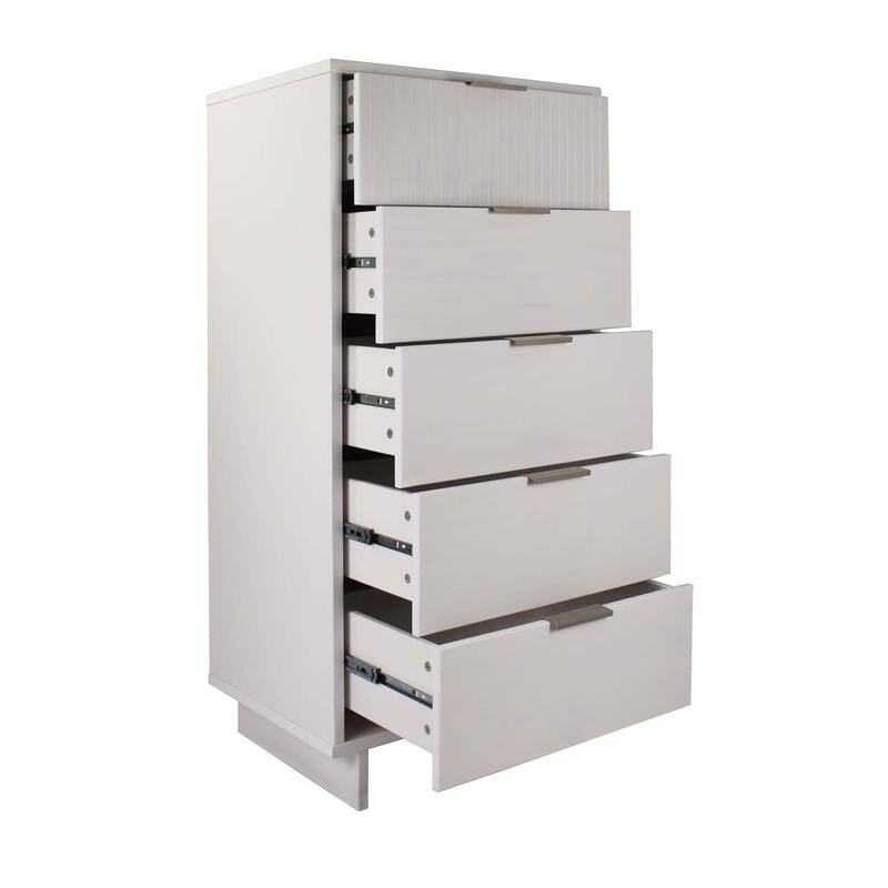 Manhattan Comfort 3-Piece Granville Modern Solid Wood Tall Chest Double Dresser Set