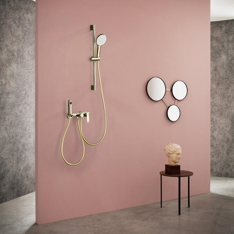 Shower Slide Bar System, 3-Function Handheld Shower Head with Spray Gun And Rough-In Valve
