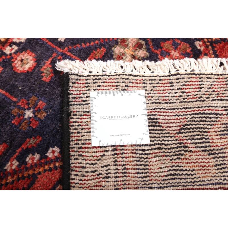 ECARPETGALLERY Hand-knotted Anatolian Vintage Dark Navy, Red Wool Rug - 4'4 x 7'9