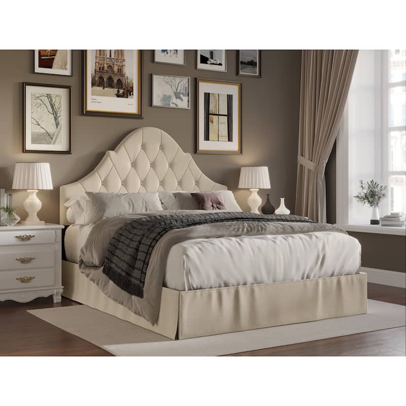 Isabella Tufted Upholstered Panel Bed