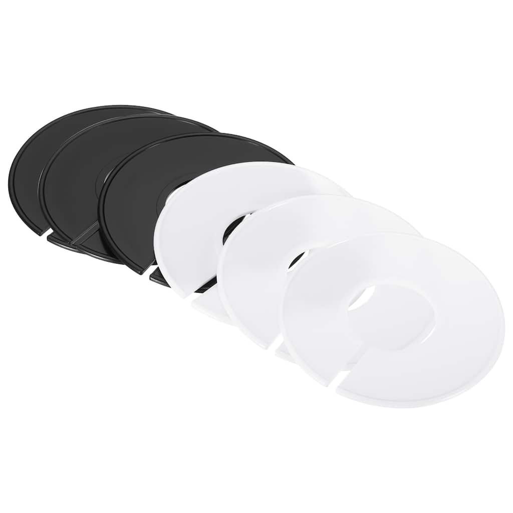 Clothes Divider, Clothing Rack Size Dividers Round Separator - Black White