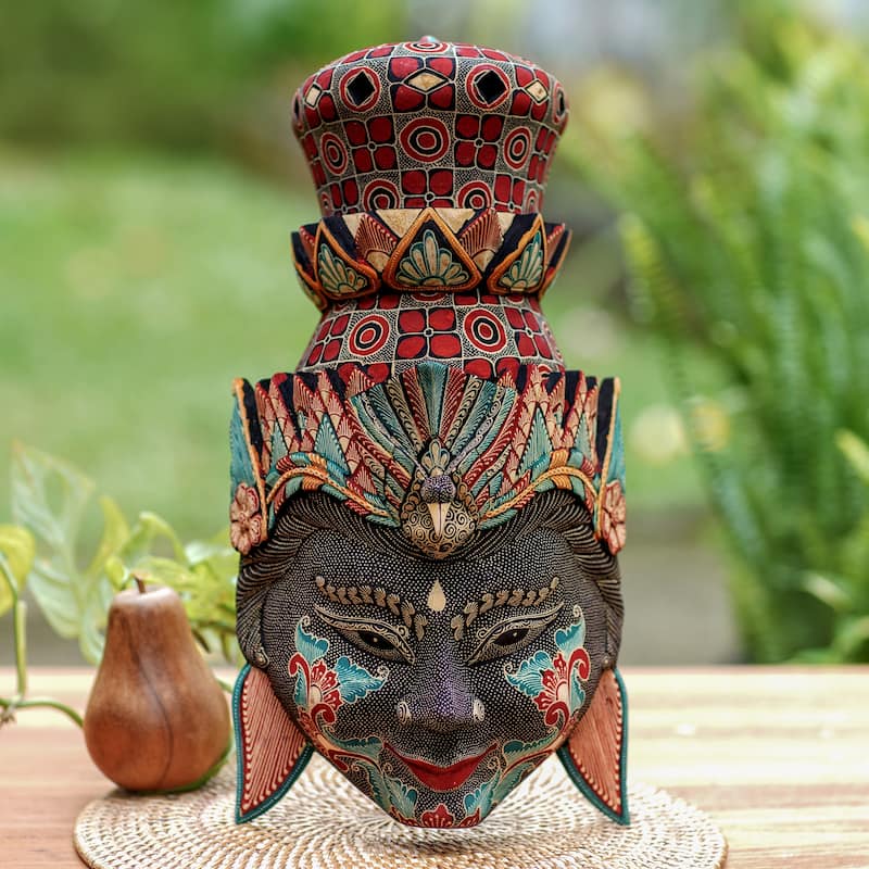 Novica Handmade Powerful Rama Wood Mask