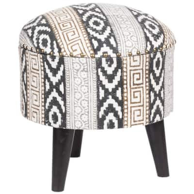 HERAT ORIENTAL Handmade Kilim Upholstered Storage Stool