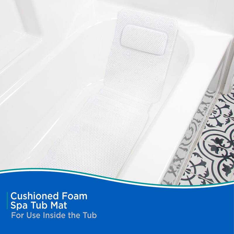 Kenney Cushioned Foam Spa Tub Mat, 14" W x 49" L