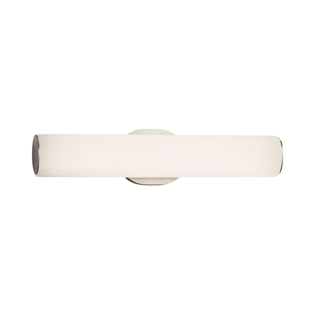Justice Design Fusion Eliptical 20-inch Brushed Nickel Wall/ Bath Bar, Opal Shade - Silver