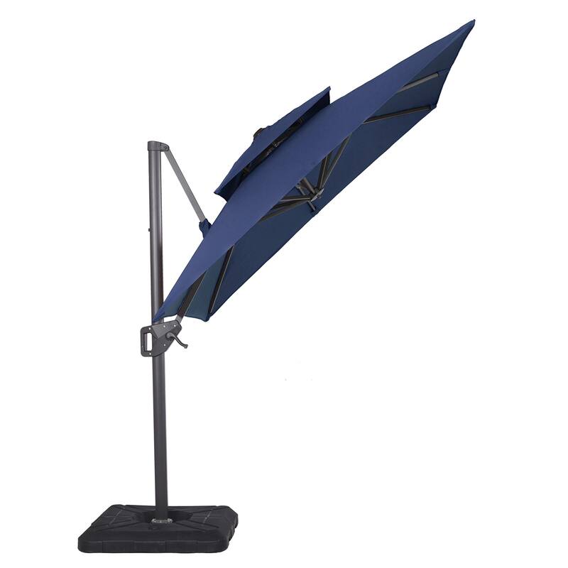 Furniture of America Aires 8-foot Steel Square Cantilever Offset Tilt Roma Umbrella