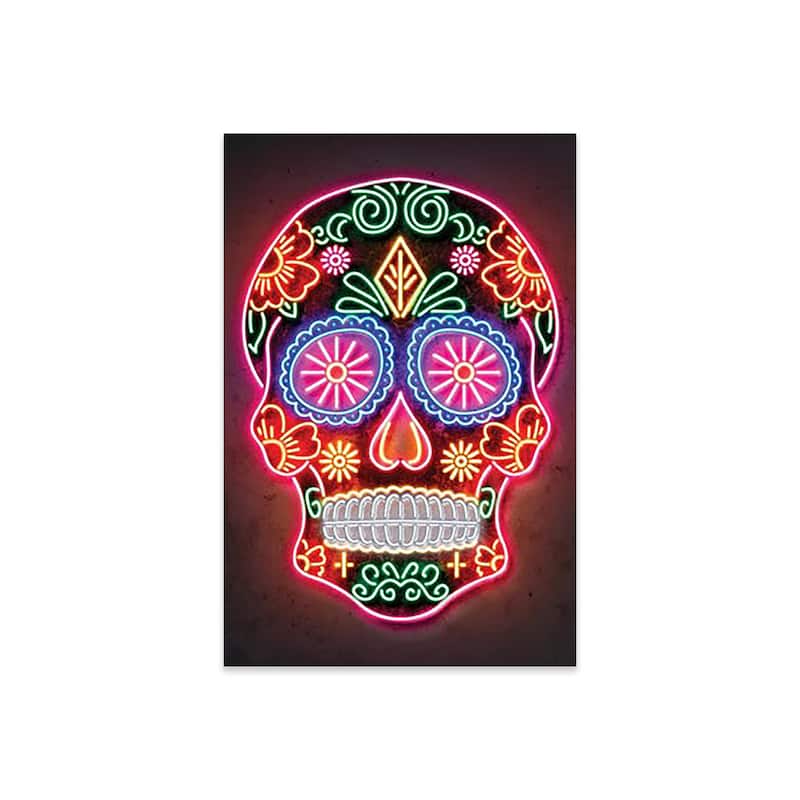 Day Of The Dead Print On Acrylic Glass by Octavian Mielu - 24x16x0.25
