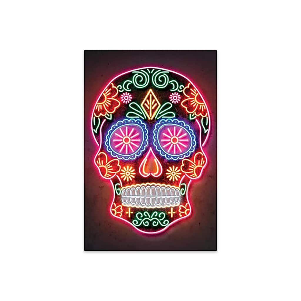 Day Of The Dead Print On Acrylic Glass by Octavian Mielu