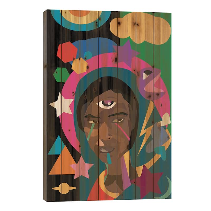 Ethiopian Madonne Print On Wood by Indie Lowve - Multi-Color - 40x26x1.5