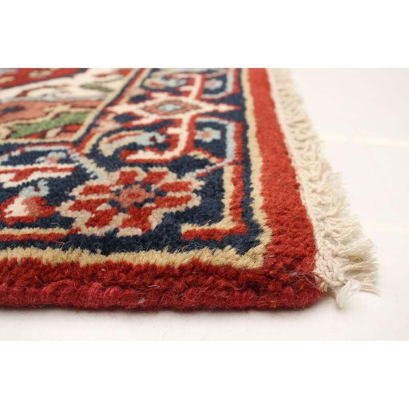 ECARPETGALLERY Hand-knotted Serapi Heritage Red Wool Rug - 2'6 x 7'9