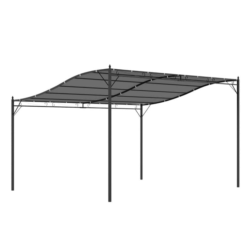 Outdoor Pergola Gazebo with UV-Resistant Polyester Canopy Powder-Coated Steel Frame Patio Backyard