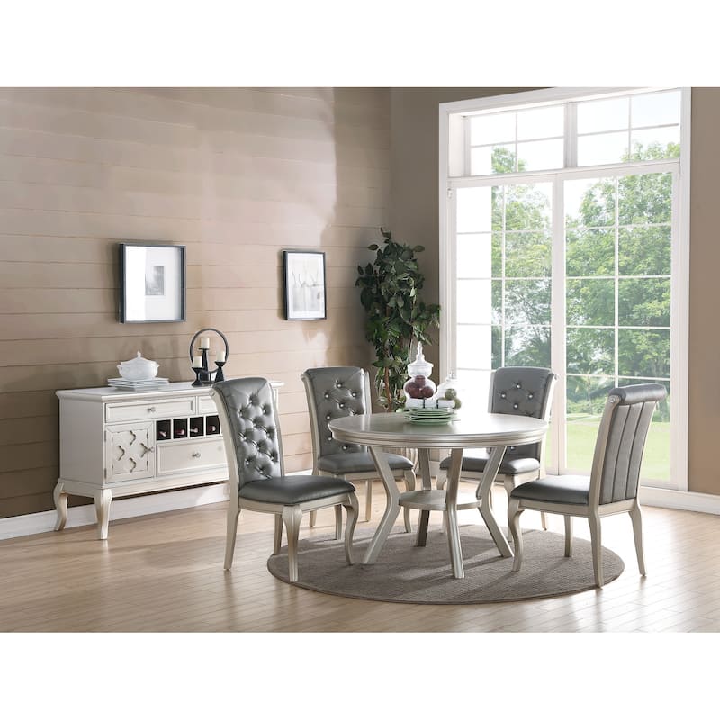 Dining Table in Antique Silver