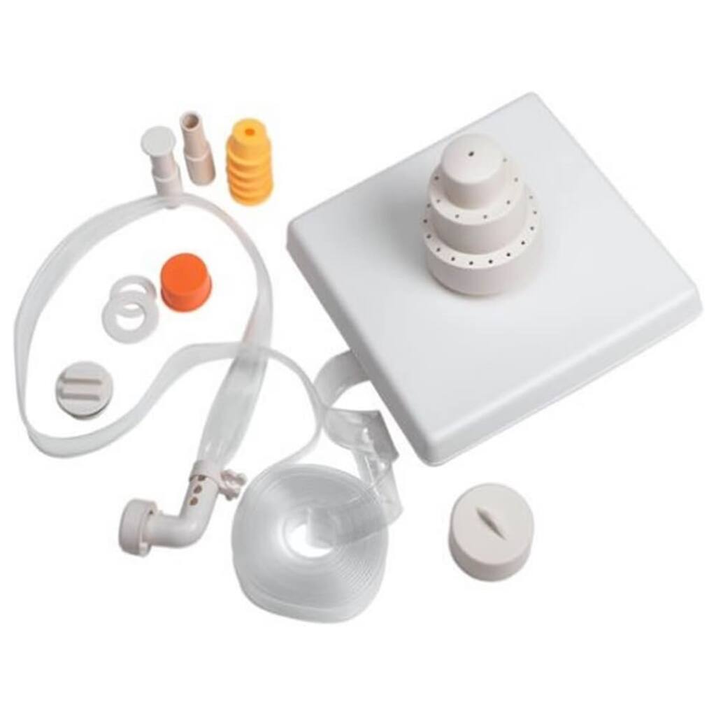 3-Tier Square Floating Grecian Pool Fountain - 11.75" - White