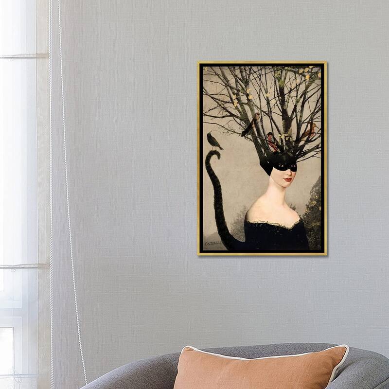 iCanvas "Catwoman" by Catrin Welz-Stein Framed Canvas Print