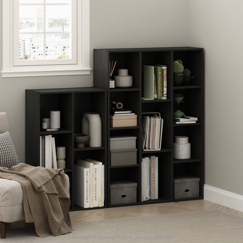 Furinno Luder 5-Cube Reversible Open Shelf, Blackwood
