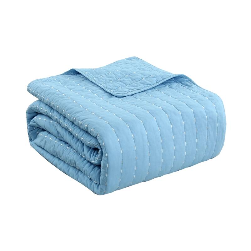 MarCielo 3PCS 100% Cotton Oversized Bedspread Set Coverlet Quilt Set Stitching