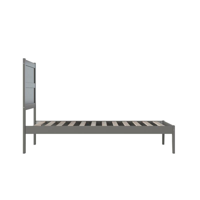 NoHo Twin Platform Bed in Grey