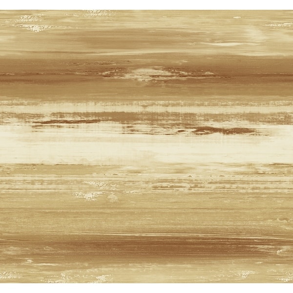 slide 2 of 3, Seabrook Designs Marwick Watercolor Stripe Unpasted Wallpaper - 27 in. W x 27 ft. L 27 in. W x 27 ft. L - Metallic Honey