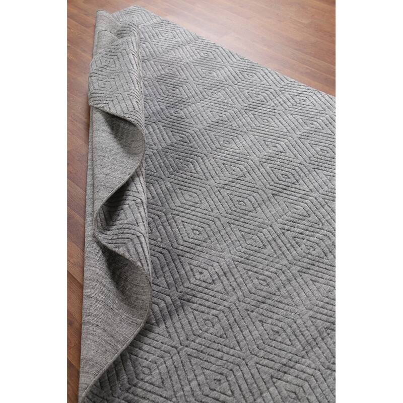 Diamond Pattern Gabbeh Contemporary Wool Area Rug Handmade - 5'4" x 7'7"