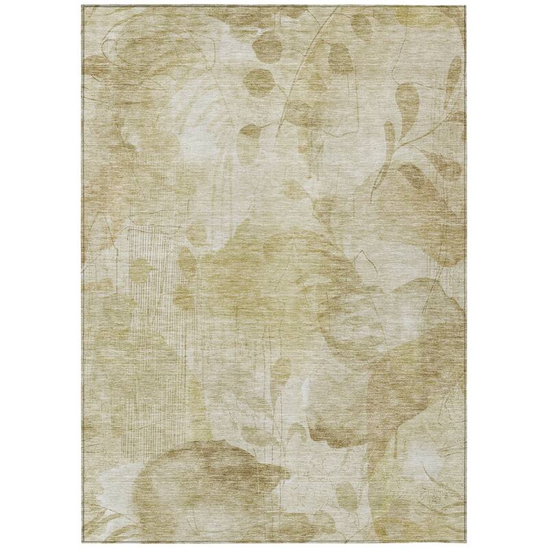 HomeRoots Floral Transitional Rectangle Outdoor Rug