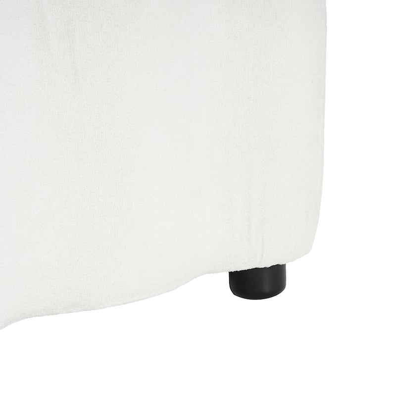 Christopher Knight Home - Milan Modern Velvet Storage Ottoman with Scalloped Design