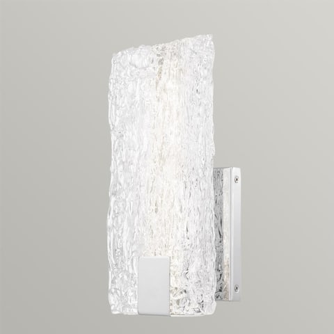Ana Interiors LED Wall Sconce Winter Polished Chrome - Exact Size