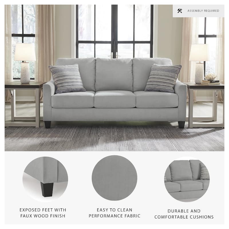 Signature Design by Ashley Adlai Light Gray Queen Sofa Sleeper - 80"W x 39"D x 40"H