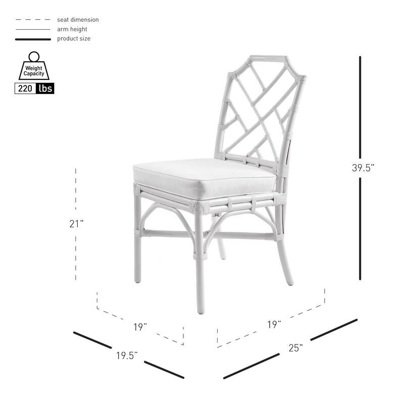 NPD Furniture Kara Rattan Dining Side Chair (Set of 2)
