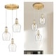 preview thumbnail 8 of 18, Modern 3-Light Kitchen Island Chandelier Brushed Gold