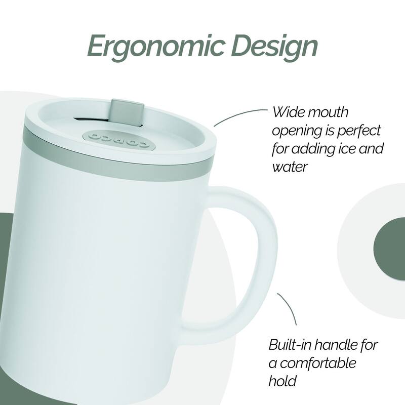 Copco Iconic Plastic Double Wall Insulated Desk Mug with Lid - 16 oz