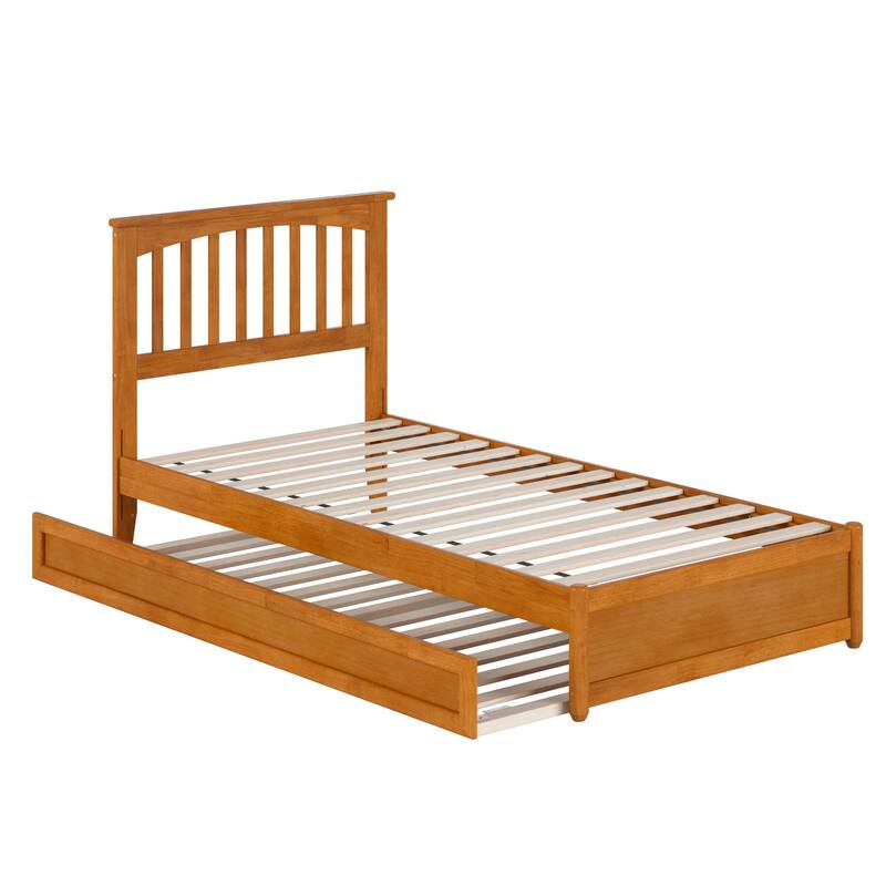 Everett Platform Bed with Panel Footboard and Twin XL Trundle