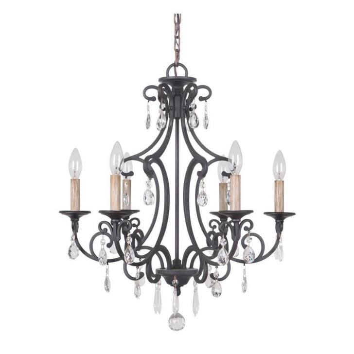 Craftmade Bentley Chandelier in 3, 6 or 9 Light - Matte Black