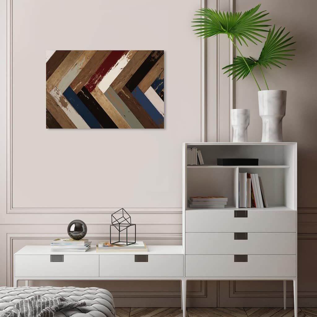 Wynwood Studio Canvas Abstract Wood World Traditional Brown and Dark Brown Modern & Contemporary Wall Art Canvas Print