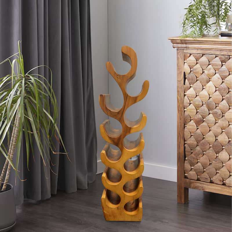 Greenage Suarwood Tree Shaped Wine Rack Freestanding Wine Storage