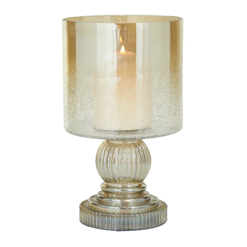 Glass Traditional Hurricane Lamp 11 x 6 x 6