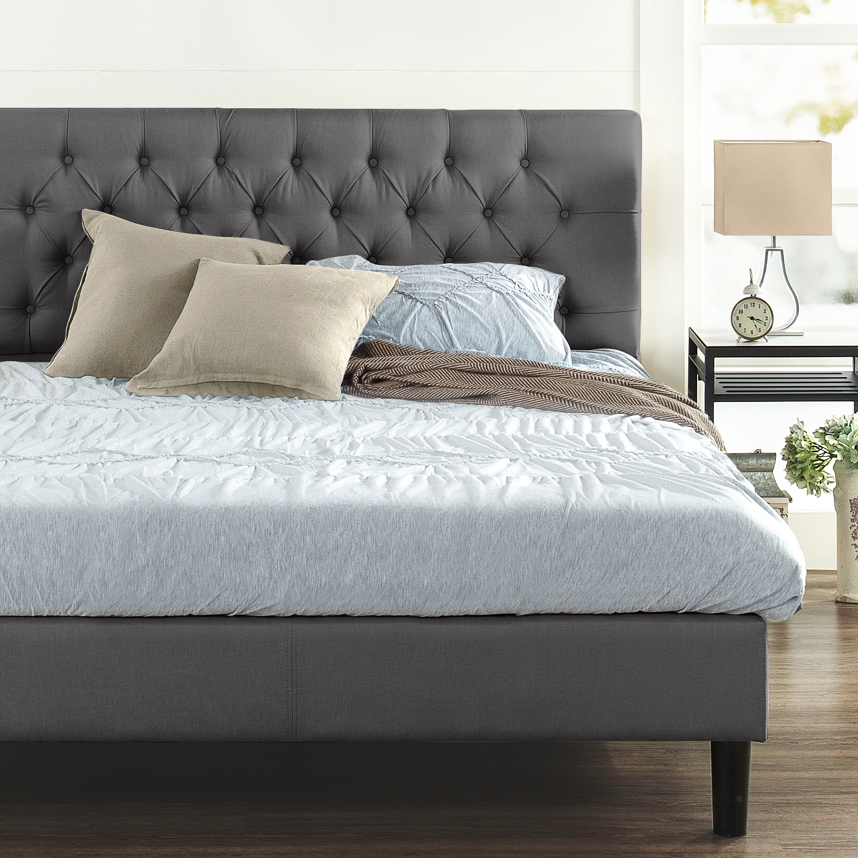 Priage by zinus upholstered platform bed cheap