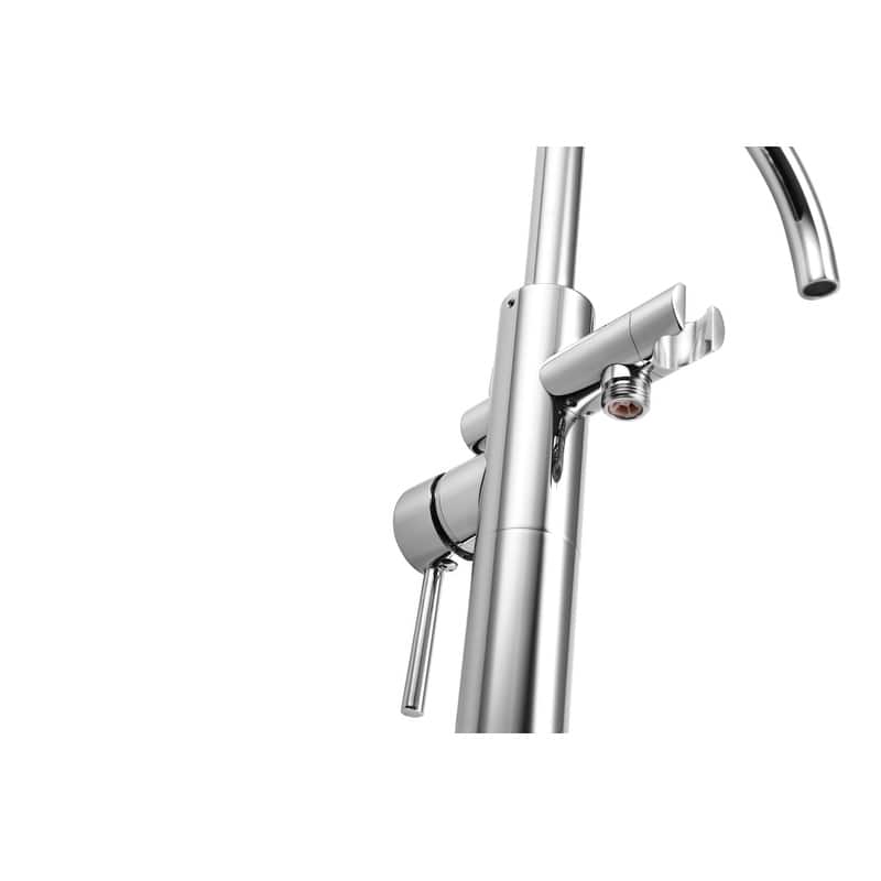 Indigo Home Floor Mounted Roman Tub Faucet with Handshower