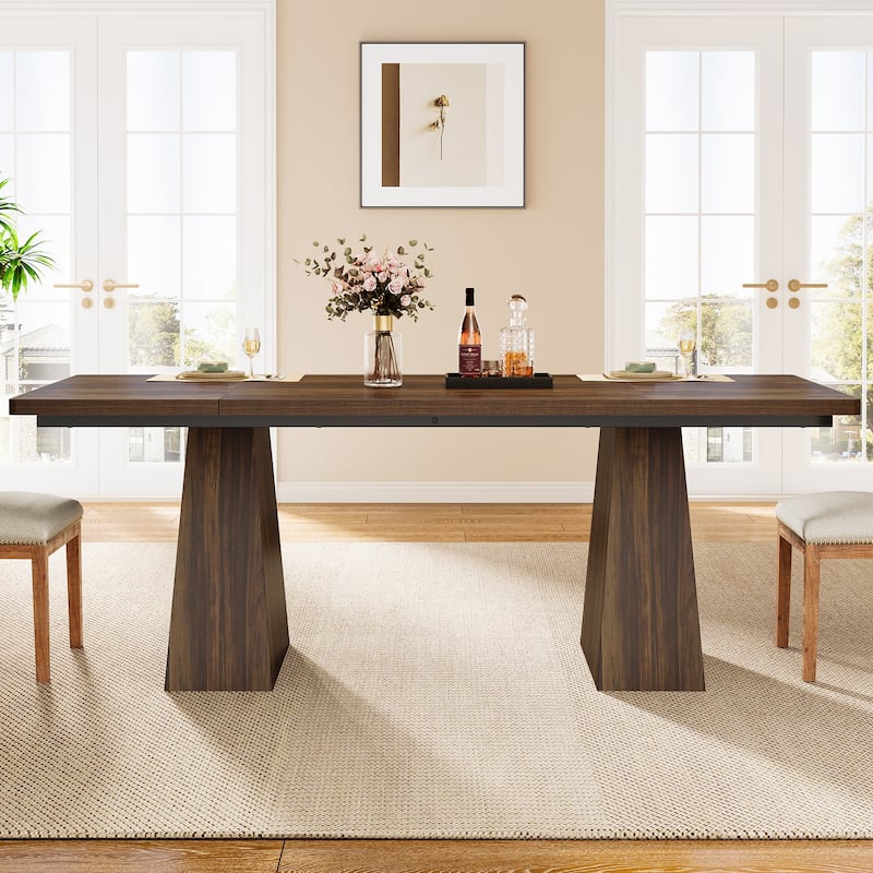 63-inch Rustic Wooden Dining Table for 4