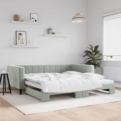 vidaXL Day Bed Upholstered Sofa Bed Daybed for Bedroom Living Room Velvet