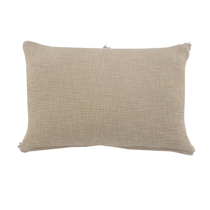 Boho Distressed Diamond Cotton Throw Pillow