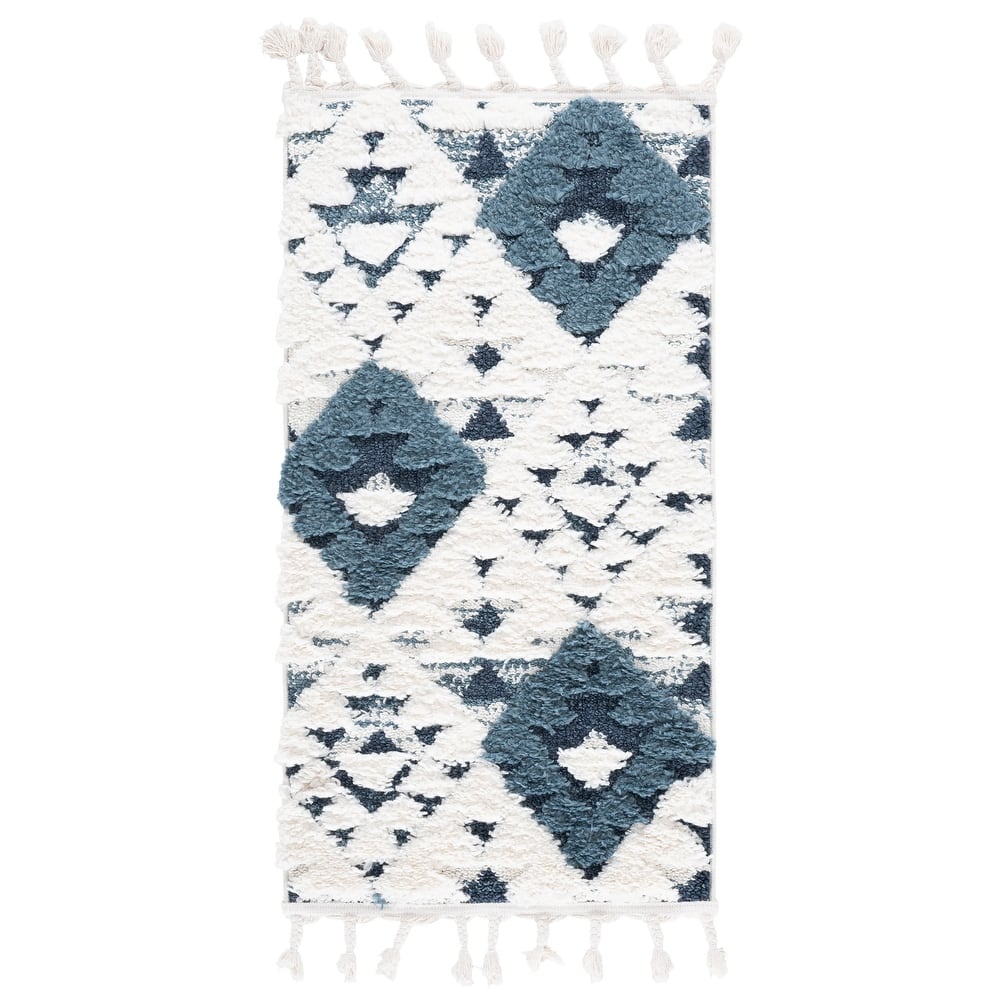 SAFAVIEH Moroccan Tassel Shag Delores 2-inch Thick Rug