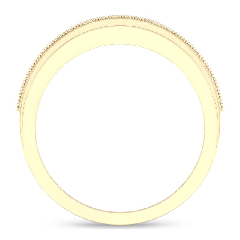 1/4ct TDW Diamond Accented Wedding Band in 10K Yellow Gold for Men