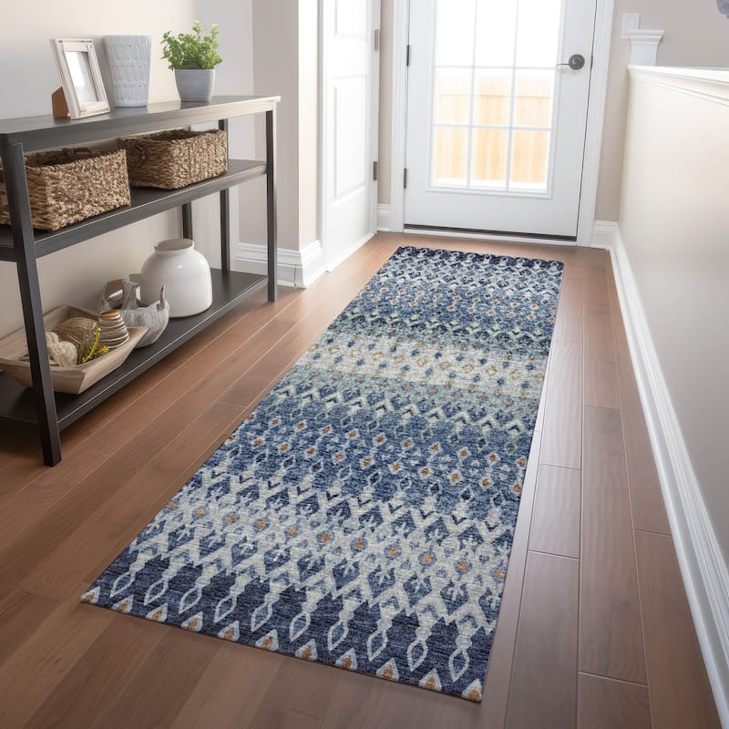 Premium Washable Super Soft Boho Moroccan Mayfield Rug - Seaglass - 2' 3" x 7' 6" - Runner