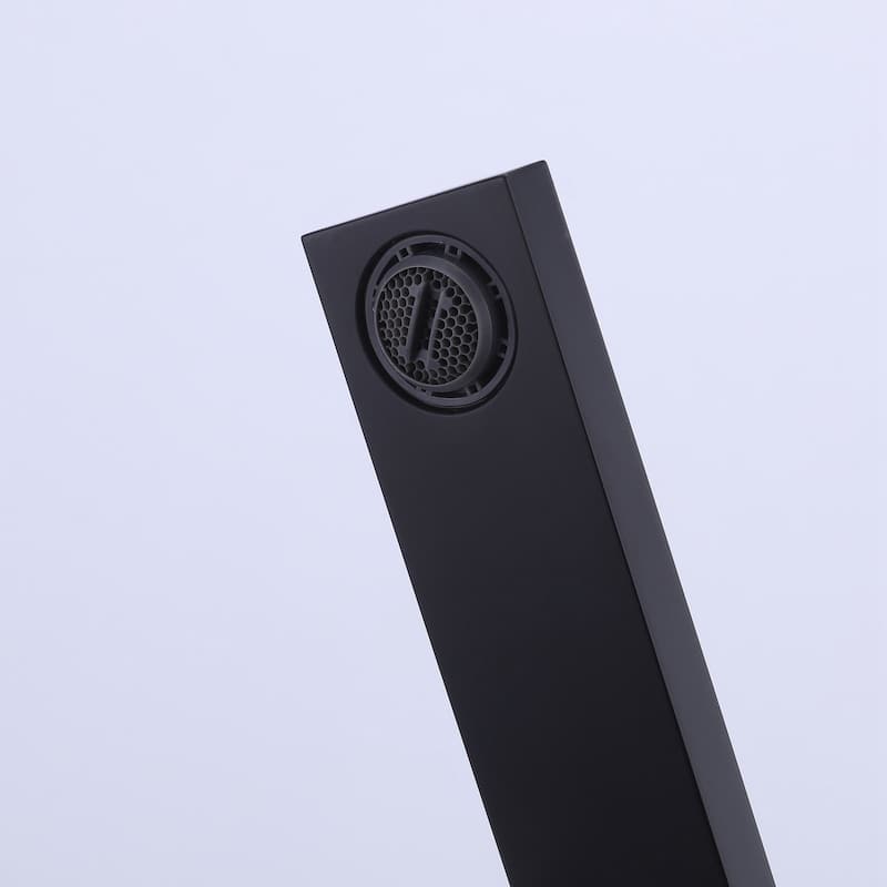 Single Handle Single hole Bathroom Basin Faucet,Matte Black body and Rose Gold handles