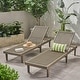 preview thumbnail 2 of 21, Nadine Outdoor Chaise Lounges (Set of 2) by Christopher Knight Home Grey