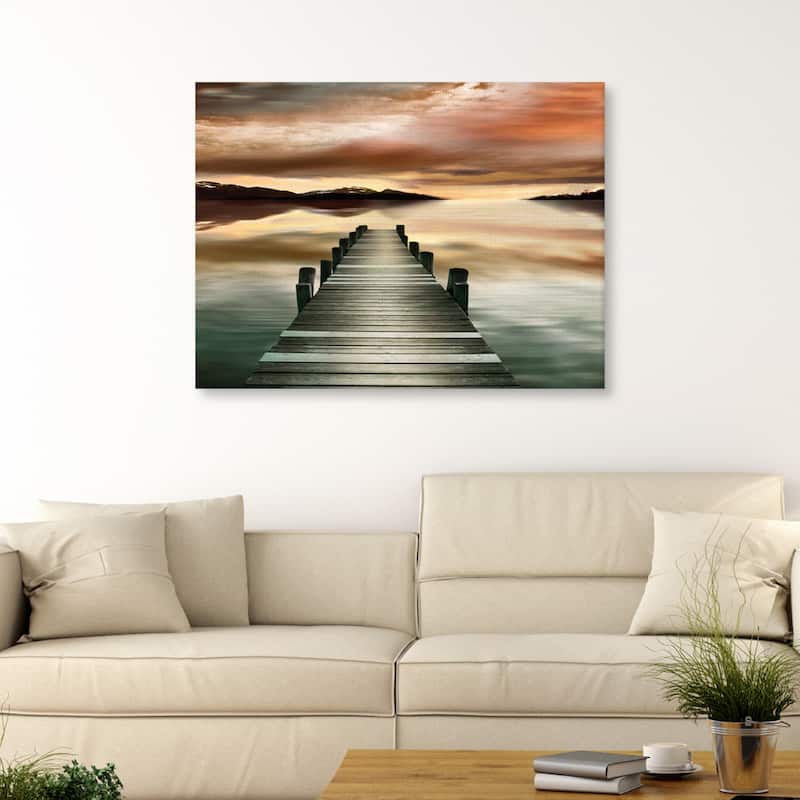Sunset Jetty by Danita Delimont Canvas Art Print