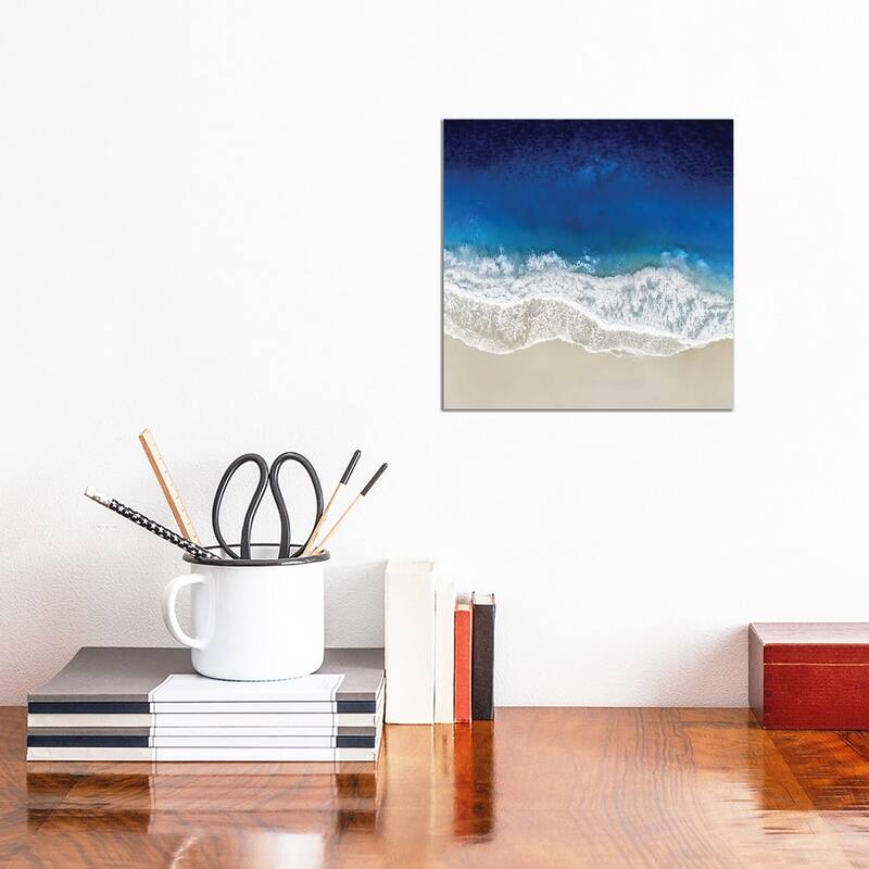 iCanvas "Indigo Ocean Waves III" by Maggie Olsen Canvas Print - 12x12x1.5
